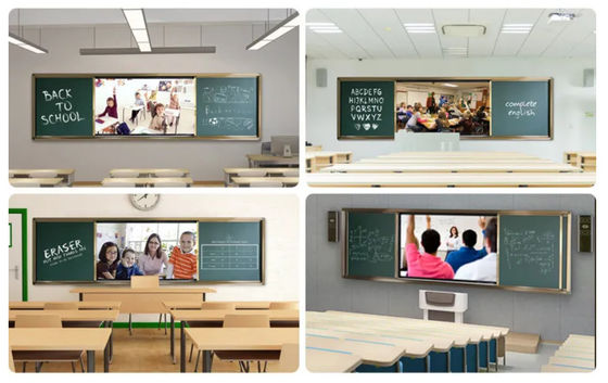 86 Inch Push Pull Digital Chalk Board Smart Magnetic Untuk Pendidikan Pelatihan