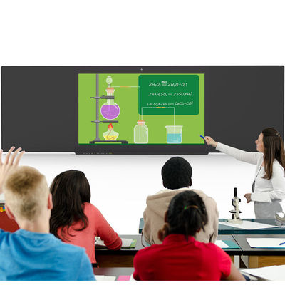 86 Inch Interaktif Smart Black Board LED Digital Chalk Board Untuk Kelas