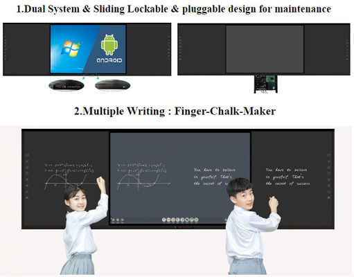 75 Inci Interaktif Smart Digital Blackboard Untuk Pengajaran Sekolah