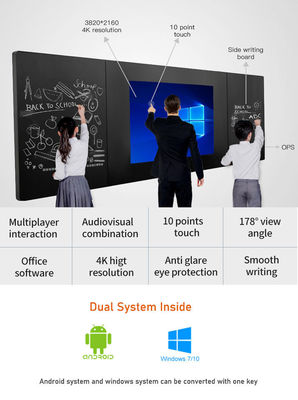 86 Inci 4K Smart Nano Blackboard Touch Screen Untuk Sekolah Dan Lembaga