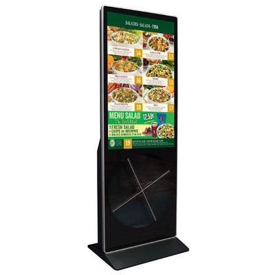 43 Inch LCD Lantai Berdiri Digital Signage Untuk Pameran Mall Perbelanjaan