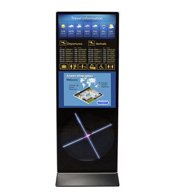 43 Inch LCD Lantai Berdiri Digital Signage Untuk Pameran Mall Perbelanjaan