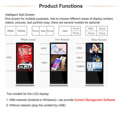 Layar Lcd Reklame Interaktif, Digital Signage Kiosk berdiri sendiri