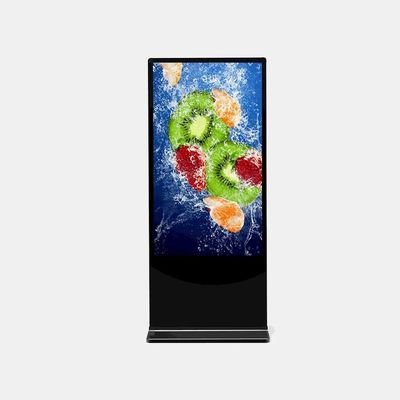 Display digital hitam berdiri bebas 42 Inch 65 Inch
