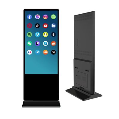 8GB Storage Floor Standing Digital Signage Untuk Iklan Indoor