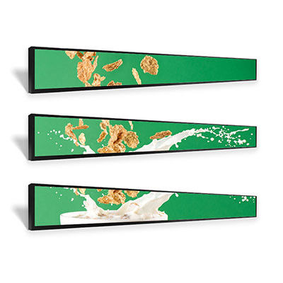 42 Inch Stretched Bar Lcd Display remote control untuk iklan