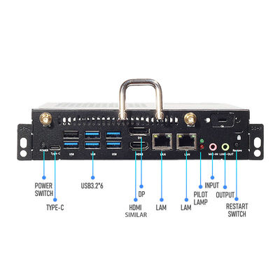 Generasi ke-12 Hitam I5 11390h Modul PC OPS besar I5 16GB 128g SSD