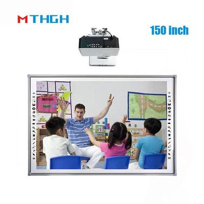 150 Inch Interaktif Whiteboard 40 Titik Intelligent Infrared Touch Blackboard Pengajaran