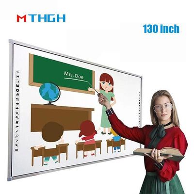 150 Inch Interaktif Whiteboard 40 Titik Intelligent Infrared Touch Blackboard Pengajaran