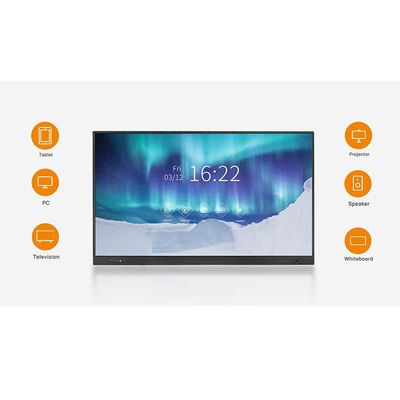 Papan layar sentuh interaktif 86 inci dengan USB untuk Konferensi Pendidikan