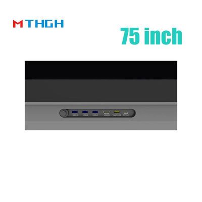 75 Inci Interaktif layar sentuh Smart Blackboard LED Panel 500cd/M2 Pendidikan Sekolah