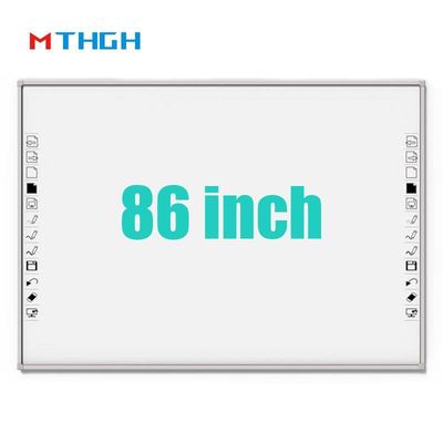 86 Inch Tempered Glass Smart Whiteboard Dengan WiFi Bluetooth Konektivitas USB Untuk Supermarket Sekolah