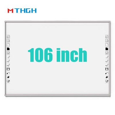 106 Inch Electromagnetic Touch Smart Whiteboard Resolusi layar 3840X2160 Untuk interaksi sekolah