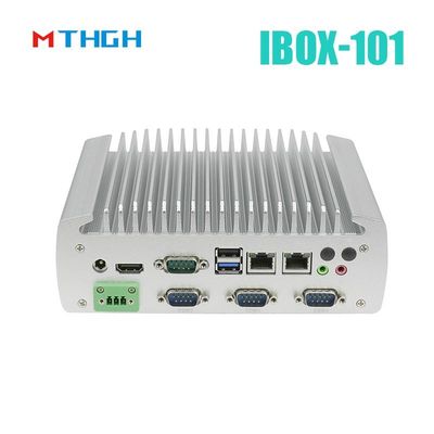 IBOX-101 Plus Industrial Mini PC Dengan HDMI Mini PCIe/MSATA Dukungan Windows/Liunx