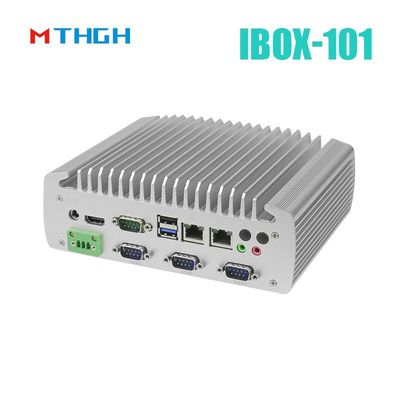 IBOX-101 Plus Industrial Mini PC Dengan HDMI Mini PCIe/MSATA Dukungan Windows/Liunx