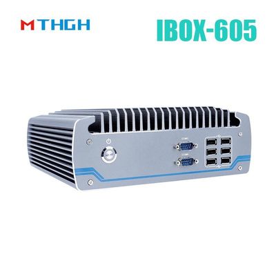Intel Core I5-8500T Aluminium Chassis Mini PC, PC Industri tanpa kipas IBOX-605