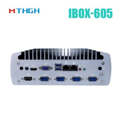 Intel Core I5-8500T Aluminium Chassis Mini PC, PC Industri tanpa kipas IBOX-605