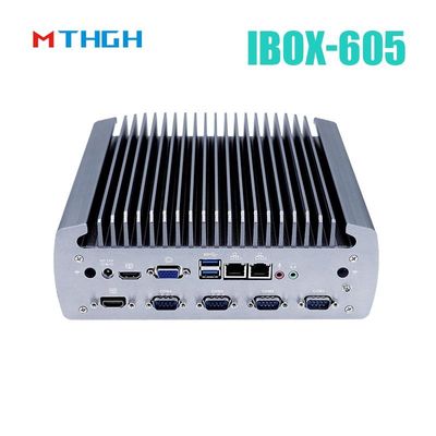 Intel Core I5-8500T Aluminium Chassis Mini PC, PC Industri tanpa kipas IBOX-605