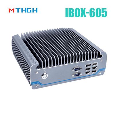 Intel Core I5-8500T Aluminium Chassis Mini PC, PC Industri tanpa kipas IBOX-605