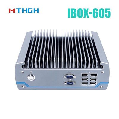 Intel Core I5-8500T Aluminium Chassis Mini PC, PC Industri tanpa kipas IBOX-605
