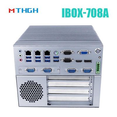 I3 6100T Quad Core Fanless Industrial Mini PC Dengan 12V DC Power Supply Dan 64G SSD