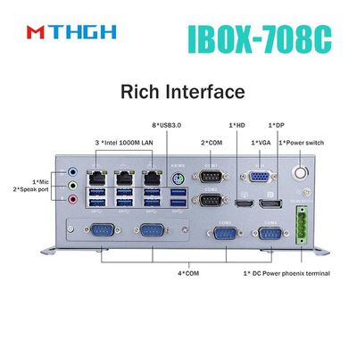 IBOX-708C Mini PC Industri Tanpa Kipas Dengan 8GB DDR4 Quad Core I7 6700T