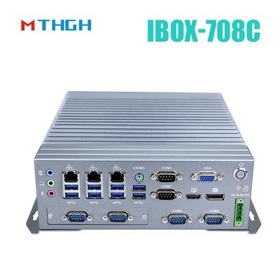 IBOX-708C Industri Mini PC Dukungan HDMI/DP/VGA 6*COM 8*USB3.0