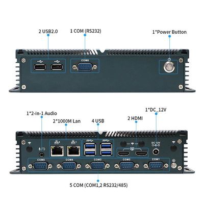 Sertifikasi IBOX-1326 Quad Core N100 Industrial Mini PC Dengan 2*Intel I211 AT LAN