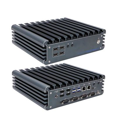 IBOX-3226 Quad Core Refresh Fanless Industrial Mini PC CE CCC FCC Kelas A RoHS 2.64KG