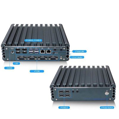 IBOX-3226 Quad Core Refresh Fanless Industrial Mini PC CE CCC FCC Kelas A RoHS 2.64KG