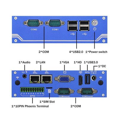 PC Mini Industri Nano Titanium Abu-abu N11 DC 12V Input 2XIntel I210-AT/I211-AT 1000M