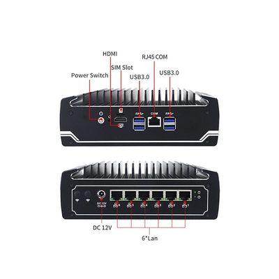 IBOX-501 N18 PC Industri Mini tanpa kipas Quad Core 32 GB Storage dengan MSATA
