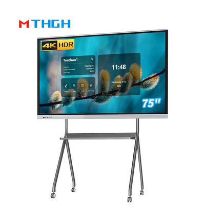 75 inci 4K HD Ruang Konferensi Interaktif Whiteboard Interaktif Sentuh All-In-One Dengan USB
