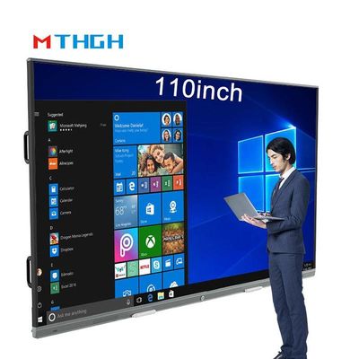 110 Inch Interactive Touch WhiteBoard 350cd/M2 Kecerahan Sliding All-In-One Mesin