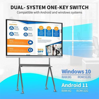 86 inci 16 9 layar sentuh interaktif whiteboard 4K 300cd / M2 Teknologi inframerah