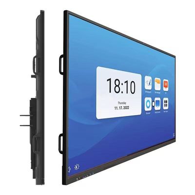 4K 75 Inch 20 Point Infrared Touch Interactive Whiteboard Untuk Pengajaran Kelas Sekolah