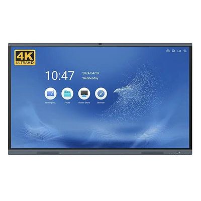 Interaktif Smart Education Whiteboard 350cd/m2 Cerah IR/Capacitive Touch