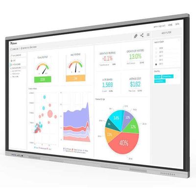 Interaktif Smart Education Whiteboard 350cd/m2 Cerah IR/Capacitive Touch