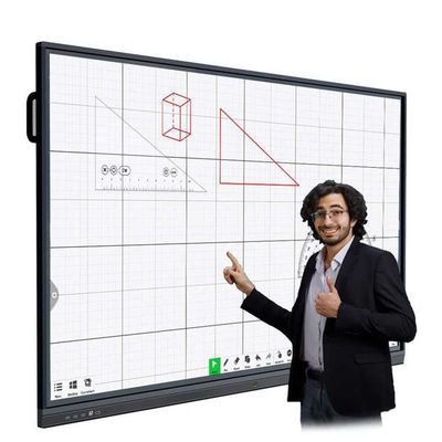 Interaktif Smart Education Whiteboard 350cd/m2 Cerah IR/Capacitive Touch