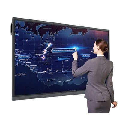 Interaktif Smart Education Whiteboard 350cd/m2 Cerah IR/Capacitive Touch