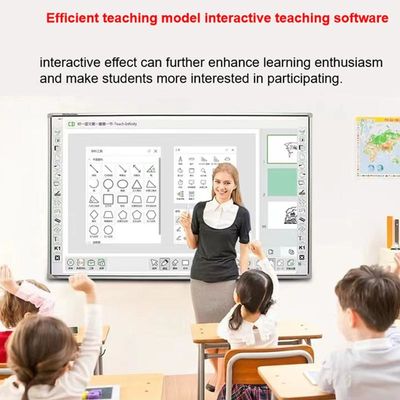 83 Inch Interactive Whiteboard dengan Opsional I3/i5/i7/i9 CPU 10 Point 60 Million Touch Resolusi 3840*2160