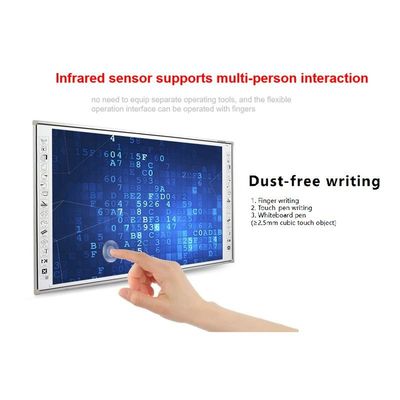 83 Inch Interactive Whiteboard dengan Opsional I3/i5/i7/i9 CPU 10 Point 60 Million Touch Resolusi 3840*2160