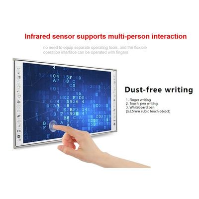 86 Inch 20 Point Infrared Touch Screen Elektronik Interaktif Whiteboard Papan Digital Cerdas Untuk Sekolah