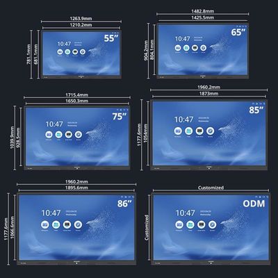 Multi-Touch IR / Capacitive Touch Screen Presentation Board Dengan Kecerahan 400cd/M2