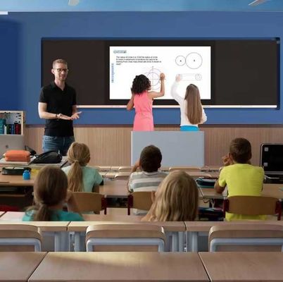 4K 86 Inch Digital Smart Whiteboard 16 9 Aspect Ratio Dengan I3/I5/I7/I9 Prosesor