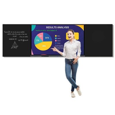 4K 86 Inch Digital Smart Whiteboard 16 9 Aspect Ratio Dengan I3/I5/I7/I9 Prosesor