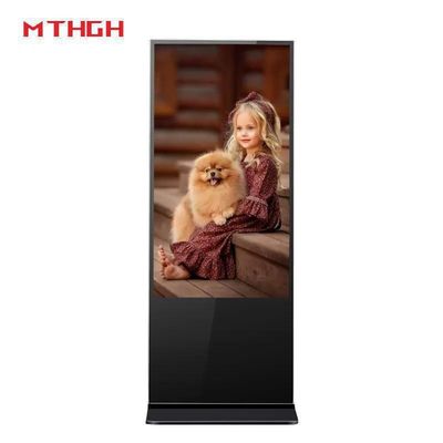 43 Inch HD Lantai Berdiri Digital Poster Display 8GB/16GB Storage Untuk Pemasok OEM