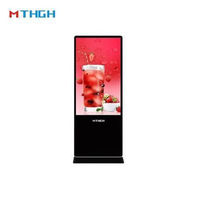 49 Inch Lantai Standing Digital Signage Display 8GB/16GB Storage Untuk Bisnis Anda