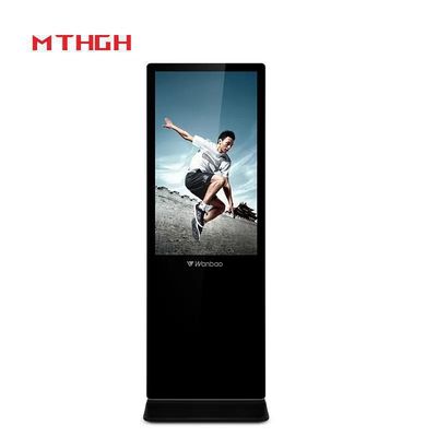 49 Inch Lantai Standing Digital Signage Display 8GB/16GB Storage Untuk Bisnis Anda
