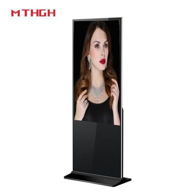49 Inch Lantai Standing Digital Display Konektivitas Wi-Fi/Bluetooth/USB Untuk Tampilan